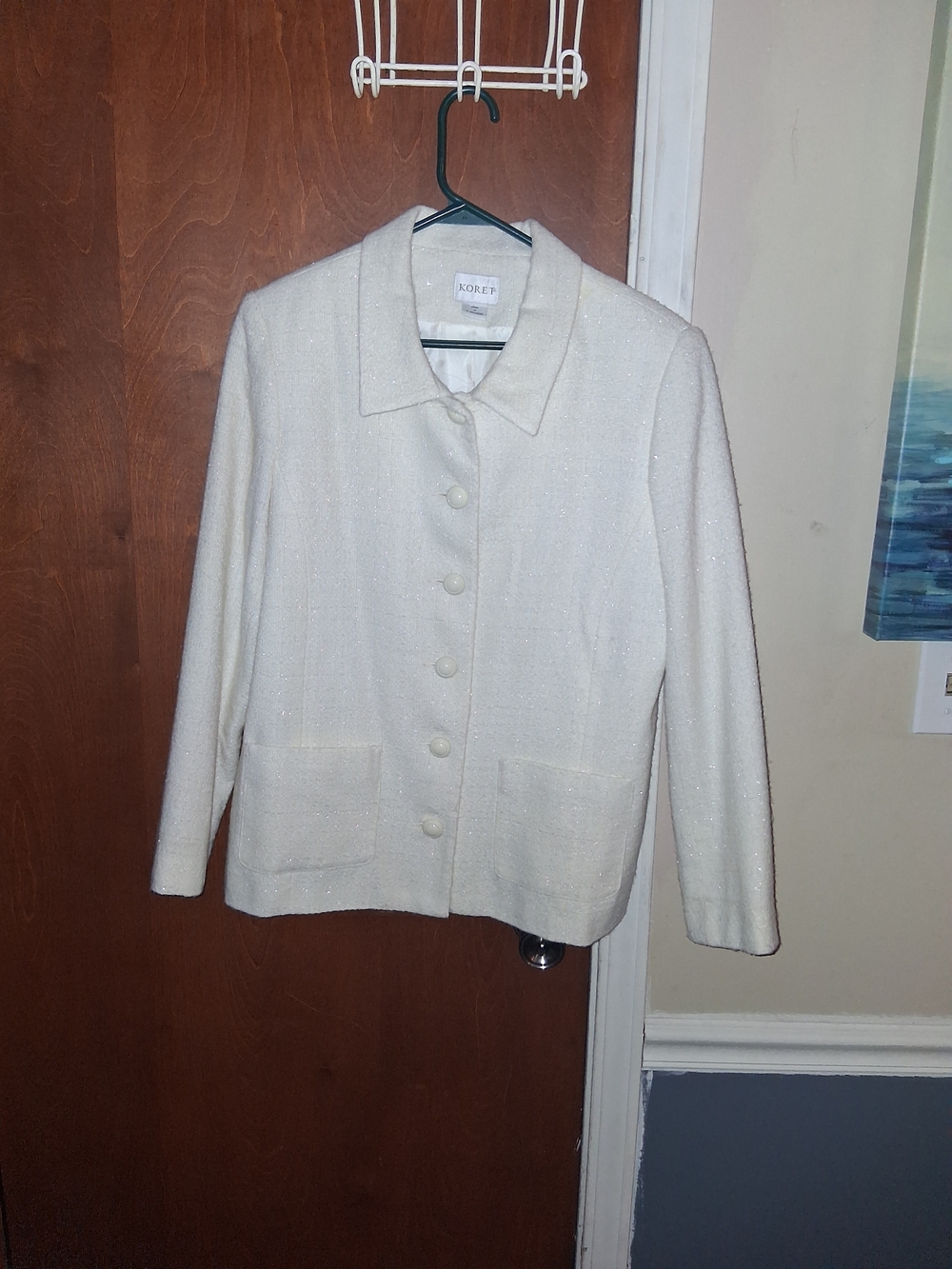 Koret Off-White Button Front Blazer